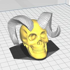 Cura.jpg STL file Ram Skull・3D printer model to download
