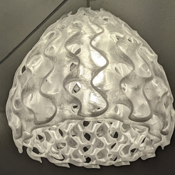 Printed-1.png STL file Gyroid Lampshade・3D printable model to download