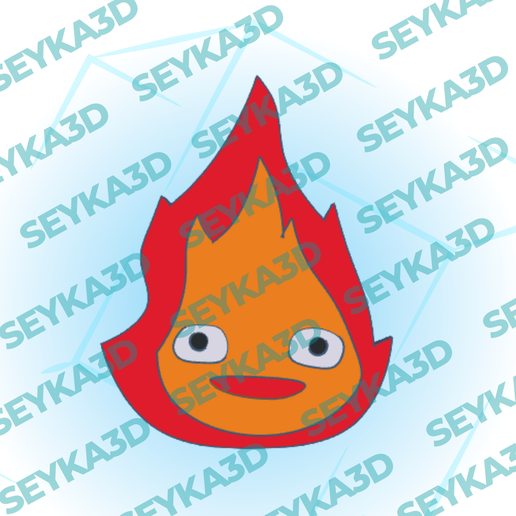 Calcifer Keychain 3D model