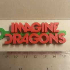 20180908_233428.jpg Télécharger fichier STL gratuit Porte-clés avec le logo de Imagine Dragons • Plan pour impression 3D, mcko