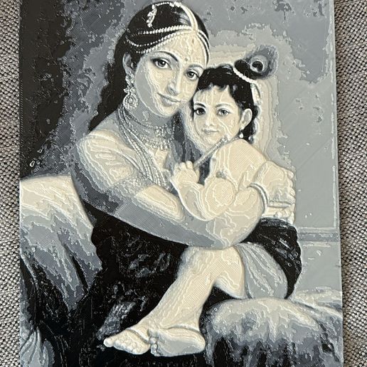 baby krishna yashoda drawing