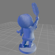 sss.png Alegre Niña con Pluma - Figurita imprimible en 3D