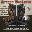 Dragon-Bookends-IMG.jpg Dragon Talon Grip Claw Castle Wall Bookends STL 3MF