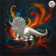 jpg_frame_03.jpg Modèle stylisé du dinosaure agressif Triceratops - SoliDRawinGs SG1789