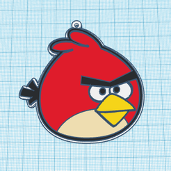 Llavero-Angry-Bird.png Fichier STL Porte-clés rouge (Angry Bird)・Modèle à télécharger et à imprimer en 3D