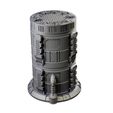 Chemical-Storage-Tower-A-Mystic-Pigeon-Gaming-2-w.jpg Chemical Factory Vats Walkways And Storage Tank Sci Fi Terrain