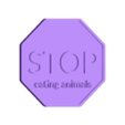 stop_eating_animals_magnets.stl 3D-Datei Hört auf, Tiere zu essen kostenlos・3D-Druck-Modell zum herunterladen