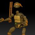 ScreenShot596.jpg Michelangelo TMNT 6" Action Figure for 3d printing.