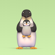 Cod1880-Penguin-With-Son-1.png 3D file Penguin With Son・Template to download and 3D print
