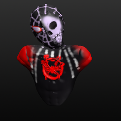 spmms1.png Free OBJ file spiderman miles morales into spiderverse skull・3D printing idea to download