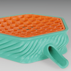 01.png Download OBJ file Draining soap holder "Wavy" • Object to 3D print, Vincent6m