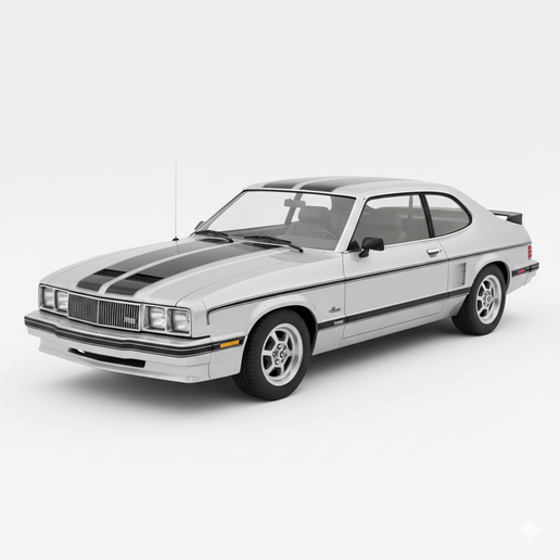 Mercury Capri RS race car, pickup, garage, classic car, muscle car, SUV, car, car 3D, automobile, vintage car, car model, vehicle, car STL, sports car, JDM, truck, supercar, drift car, diorama, hypercar