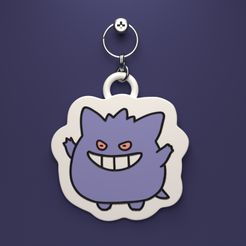 untitled.jpg Файл STL БРЕЛОК POKEMON CHIBI GENGAR (ПРОСТАЯ ПЕЧАТЬ БЕЗ ПОДДЕРЖКИ)・3D модель для печати скачать