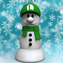 All-Stars.12.jpg STL file Luigi Snowman・3D printer design to download