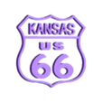 route-66-kensas-diffuser.stl Route 66 LED sign panel