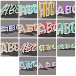 All-fonts.png LedBox Font Pack - 14 Fonts - Alphabet