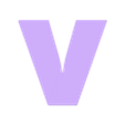 V.stl Letras do alfabeto - 3D oco
