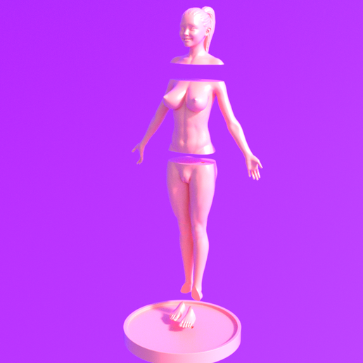 🫦 Sexy nackte Mia, geteilte Version・ STL Datei für 3D-Druck・Cults