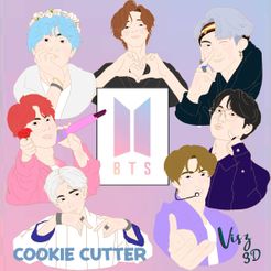 bts.jpg Archivo STL BTS ARMY - Cookie Cutter - 7 Models・Modelo para descargar e imprimir en 3D