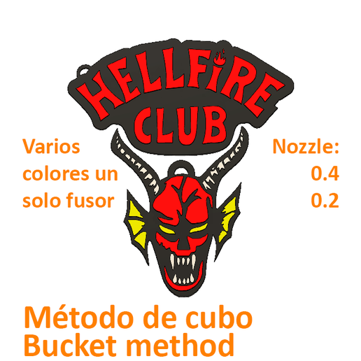 Hellfire club keychain - llavero 3D model