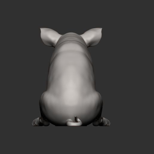 Baby-pig-sitting10.jpg Baby pig sitting 3D print model