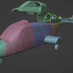 2.jpg Fichier STL Bell 222 pour hélicoptères RC 500・Design imprimable en 3D à télécharger