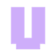 u.STL Minecraft Alphabet Letter