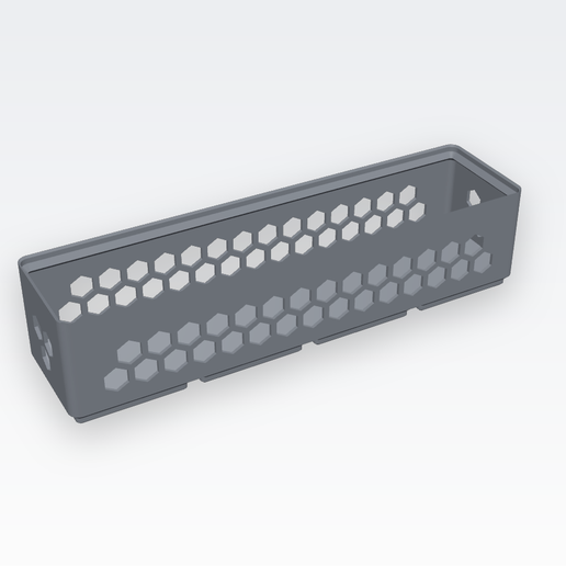Gridfinity 4x1 5U bandeja de celosía hexagonal / 4x1 5U hexagonal lattice tray