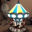 CAROUSEL Lampe mit mechanischem Uhrwerk