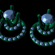 Earring50-1.png Fichier 3D Boucles d'oreilles femmes diamantées 3dm STL Model・Plan imprimable en 3D à télécharger