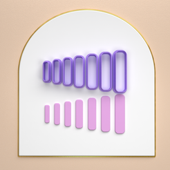 Presentacion-etsy-Frontal.png 3D file Polymer Clay Cutter Basic geometric shapes Rectangle Irregular in 7 Size 2 version cut/eulitec.com/-cc-copyrighted-license・3D printer design to download