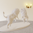 pose-2-4.png Lions fighting statue stl 3d print file