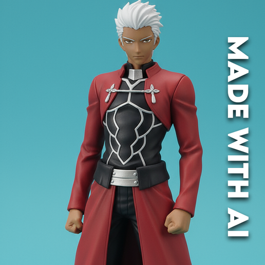 👧 Shirou Emiya archer・Free STL File for 3D printing・Cults