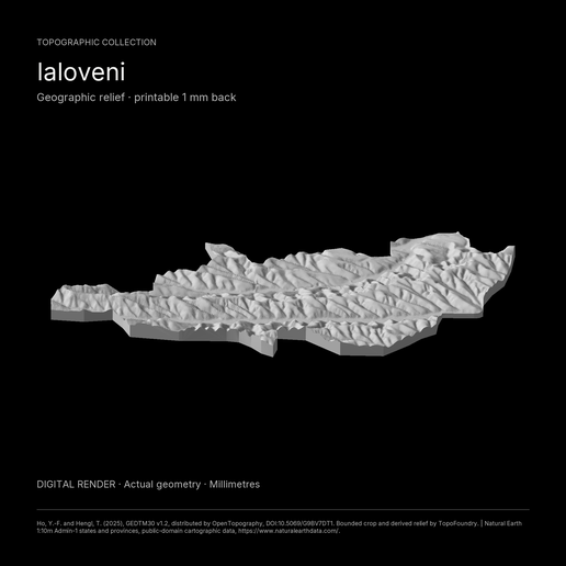 Ialoveni, Moldova Regional 3D Terrain STL + 3MF | Two Printable Versions - STL and 3MF Bundle