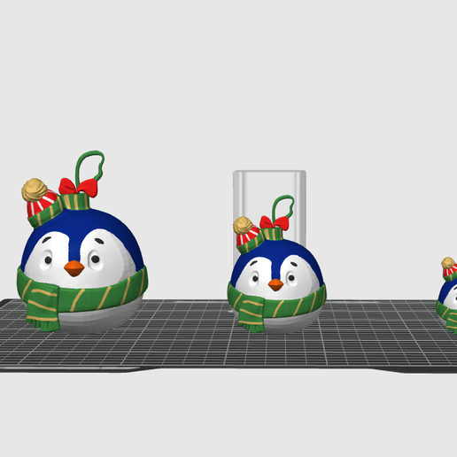 CHRISTMAS TREE PINGUIN BALLS DECORATION ORNAMENTS - 3D model önizlemesi