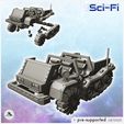 1-PREM-WB-VE-V23.jpg Futuristic half-track transport vehicle with cargo and antenna (23) - Future Sci-Fi SF Post apocalyptic Tabletop Scifi Wargaming Planetary exploration RPG Terrain