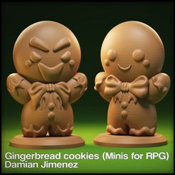 Galletas 1.JPG Evil Gingerbread cookie Miniature for tabletop RPG