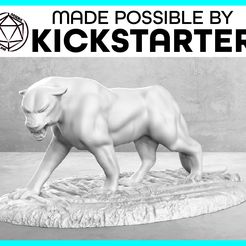 Panther_Action_Ad_Graphic-01.jpg Free STL file Panther - Action Pose - Tabletop Miniature・Template to download and 3D print, M3DM