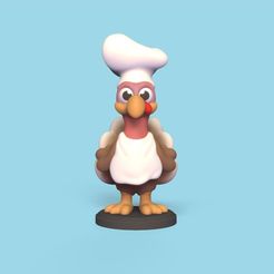 Cod206-Cook-Turkey-1.jpeg 3D file Chef Turkey・3D printable model to download