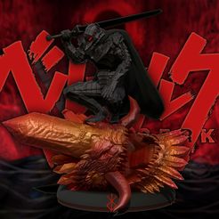 cover.jpg Fichier 3D Berserk Guts vs Grunbeld 3d print statue・Modèle pour imprimante 3D à télécharger