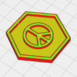 peace-preview.png 81 Symbol Meeple Hexagons Collection – 3D Printable Game Tokens