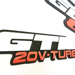 A47DDD58-9D7D-4C12-BC1A-1F4BD792DD34.jpeg Archivo STL emblem mk3 gti turbo・Idea de impresión 3D para descargar