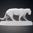 01.jpg Low Poly Panther Statue