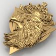 eagle.jpg eagle pendant Jewelry medallion 3D print model