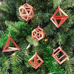 IMG_20211213_093716_2.jpg STL file Wireframe Polyhedral Dice Ornaments・3D printable model to download