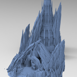 untitled.3598.png OBJ file Castle Spiked Cliff・3D print model to download