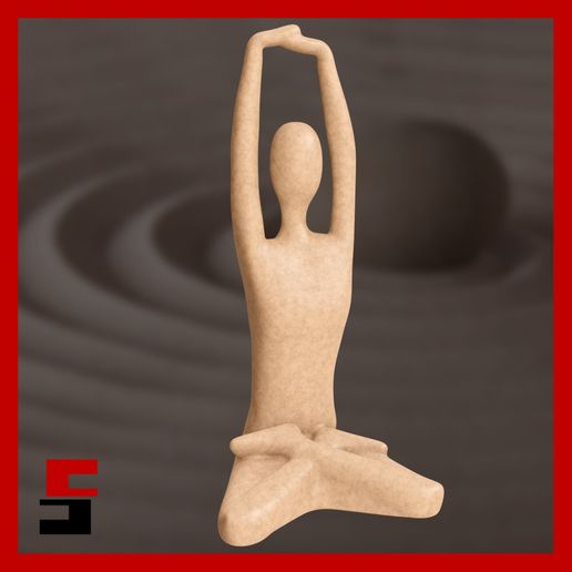 Yoga Sculpture Home Decor Yoga pose meditation Abstract Art
