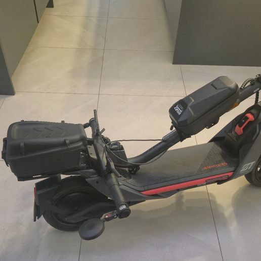 🛴 Rear Storage Box Mount for Segway Ninebot ZT3 Pro | Compatible with Amazon Size S Rack | 3D Printable STL