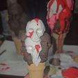 iscream2.jpg I Scream Cone PRINT IN PLACE Ice cream monster by Pretzel Prints Skull dessert