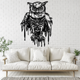 Owl-Zombiex.png Zombie Owl 2D Wall Art/Window Art